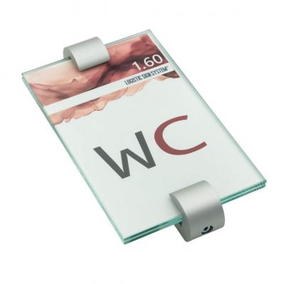 Tuerschild Vitrum C 100 160 mm aus Glas